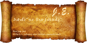 Juhász Euridiké névjegykártya