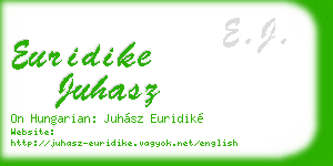 euridike juhasz business card