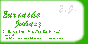 euridike juhasz business card